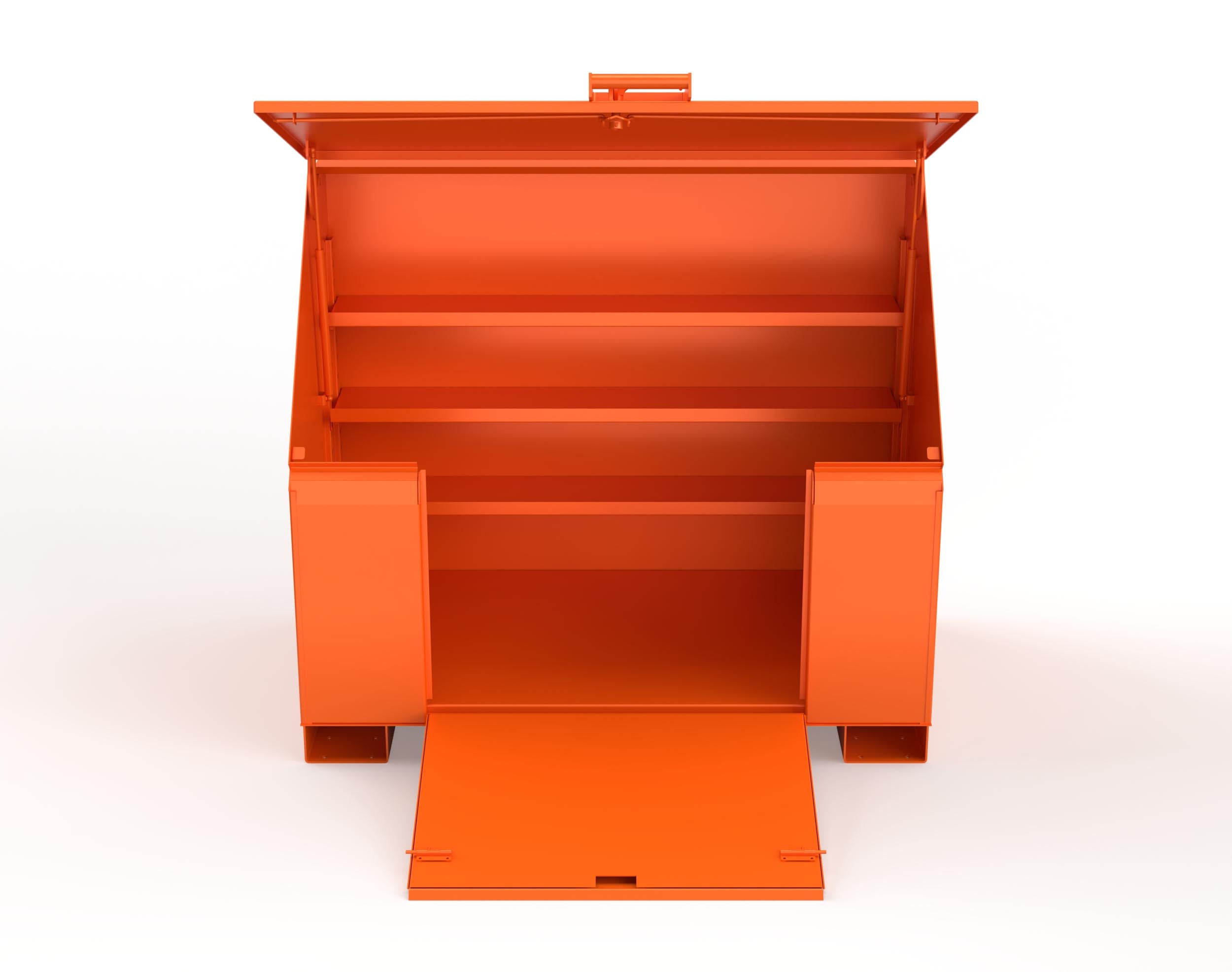 Extreme Heavy Duty 12 GA Job Storage Site Box with Ramp & Lift-Up