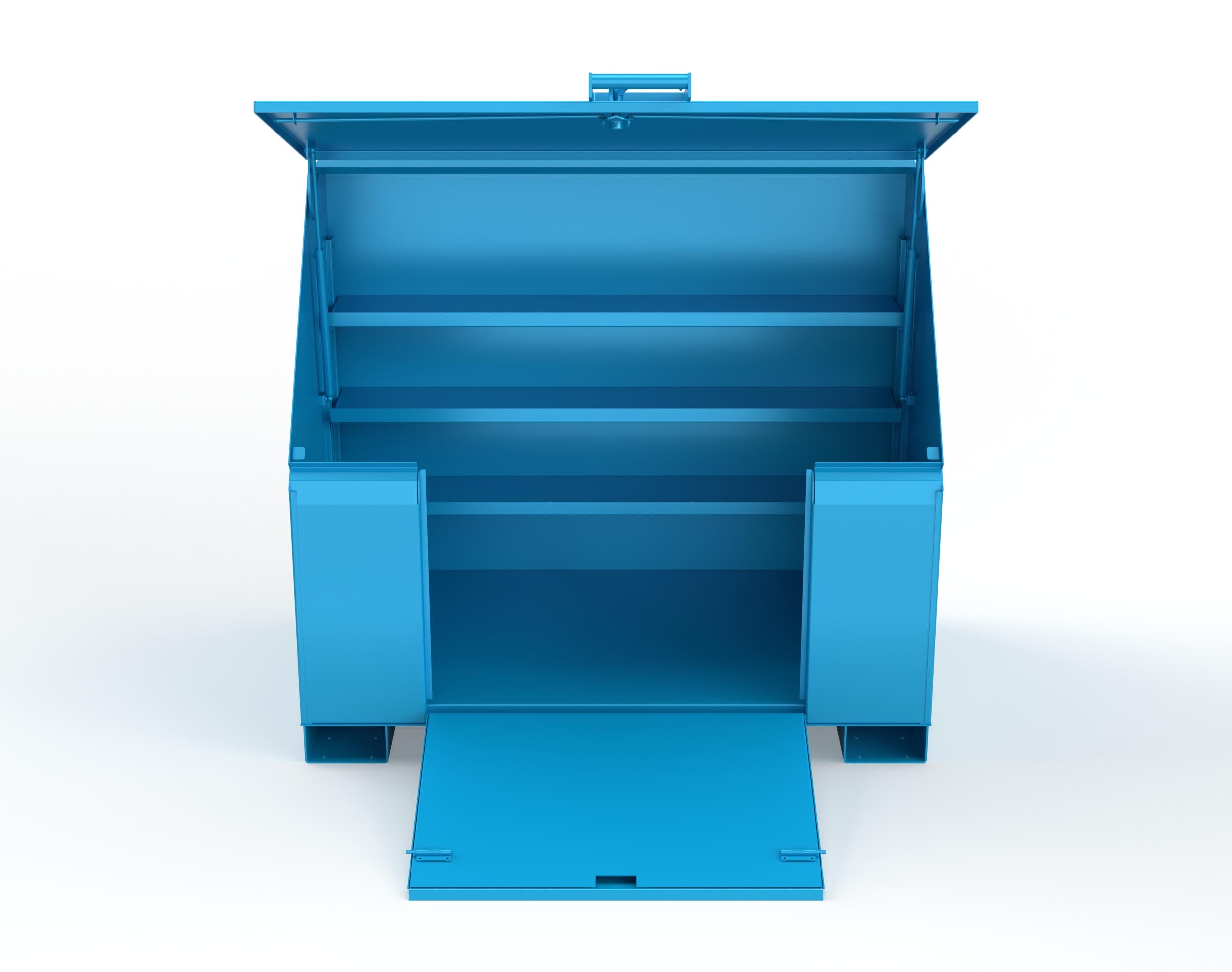 Extreme Heavy Duty 12 GA Job Storage Site Box with Ramp & Lift-Up