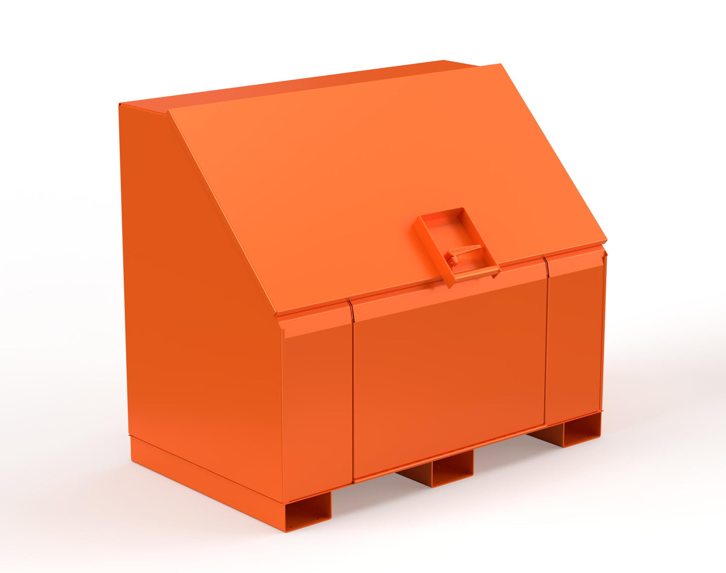 Extreme Duty 12 GA Job Site Box with Lift-Up Lid, Ramp, 3 Shelves - 60 In. W x 36 In. D x 48 In. H - 453UJB-RAMP-2009