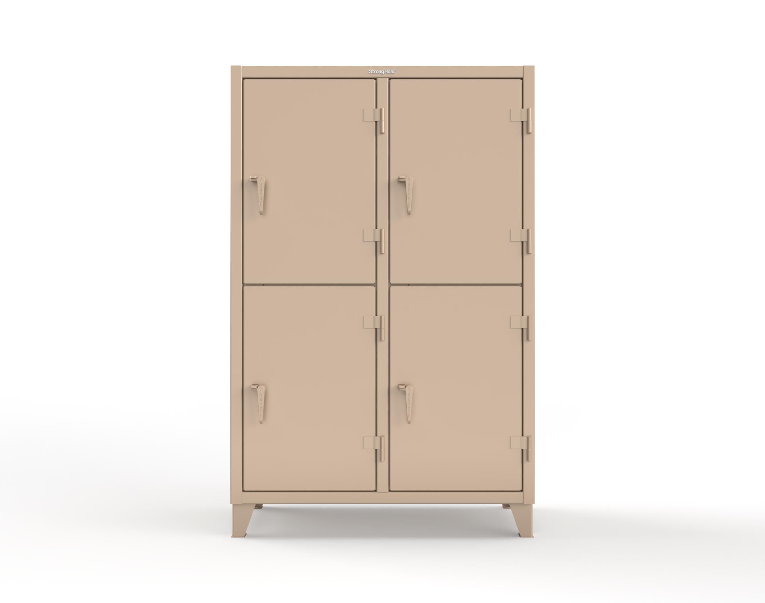 12-GA Double-Tier Locker: 4 Compartments, 6 Shelves, 8 Drawers