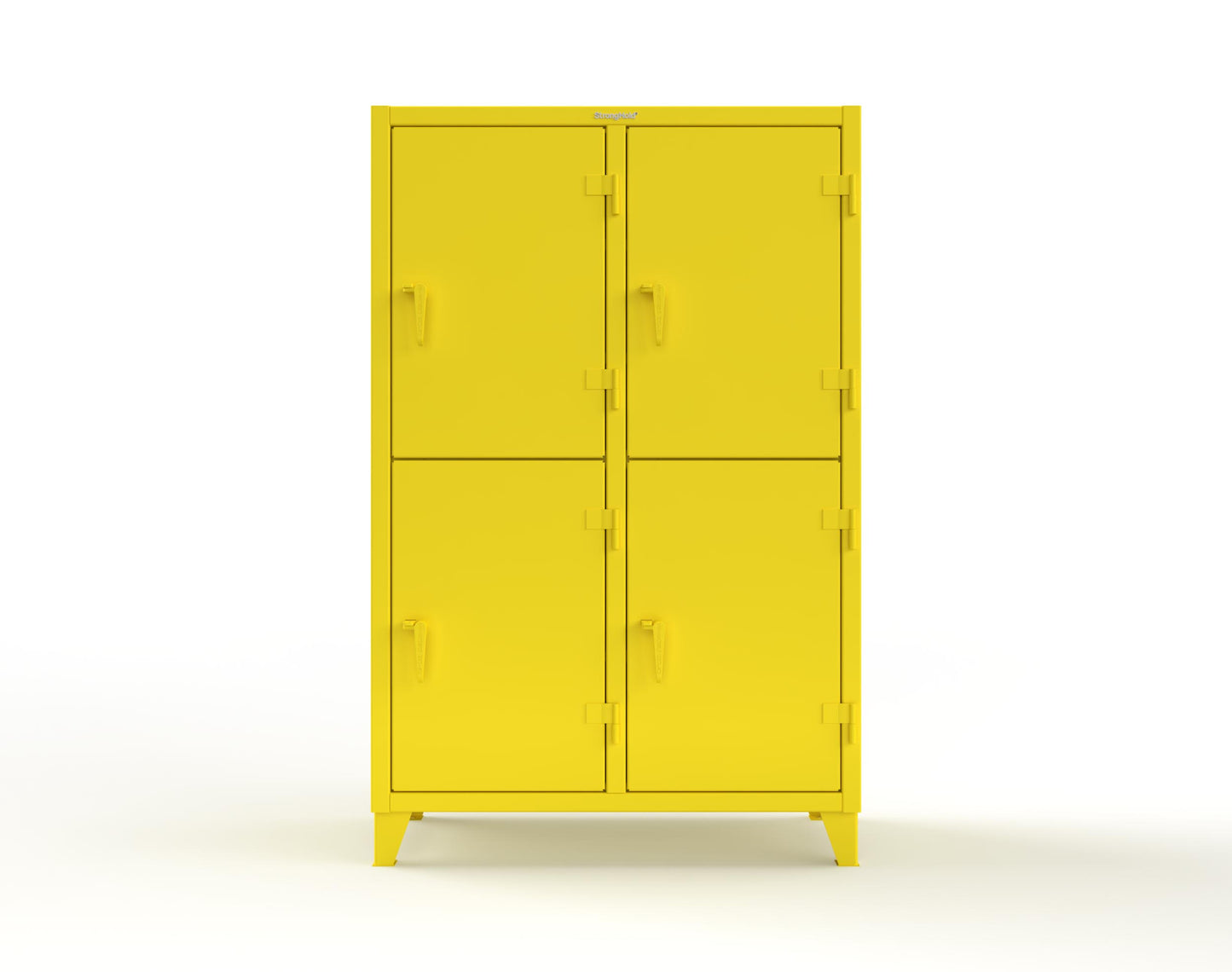 Extreme Duty 12 GA Double-Tier Locker with 4 Compartments, 6 Shelves, 8 Drawers - 50 in. W x 24in. D x 78 in. H - 46-24-2TPL-8DB-1021