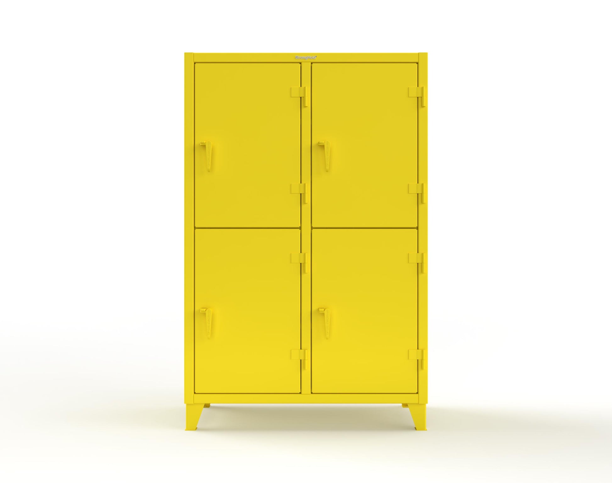 Extreme Duty 12 GA Double-Tier Locker with 4 Compartments, 6 Shelves, 8 Drawers - 50 in. W x 24in. D x 78 in. H - 46-24-2TPL-8DB-1021