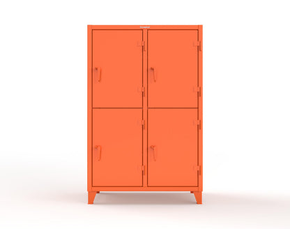 Extreme Duty 12 GA Double-Tier Locker with 4 Compartments, 6 Shelves, 8 Drawers - 50 in. W x 24in. D x 78 in. H - 46-24-2TPL-8DB-2009
