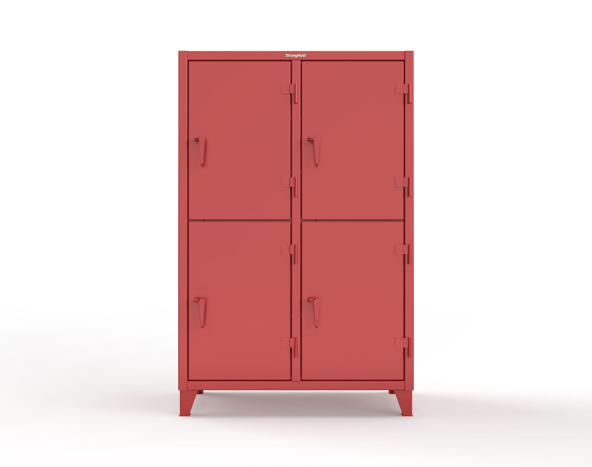 Extreme Duty 12 GA Double-Tier Locker with 4 Compartments, 6 Shelves, 8 Drawers - 50 in. W x 24in. D x 78 in. H - 46-24-2TPL-8DB-3001