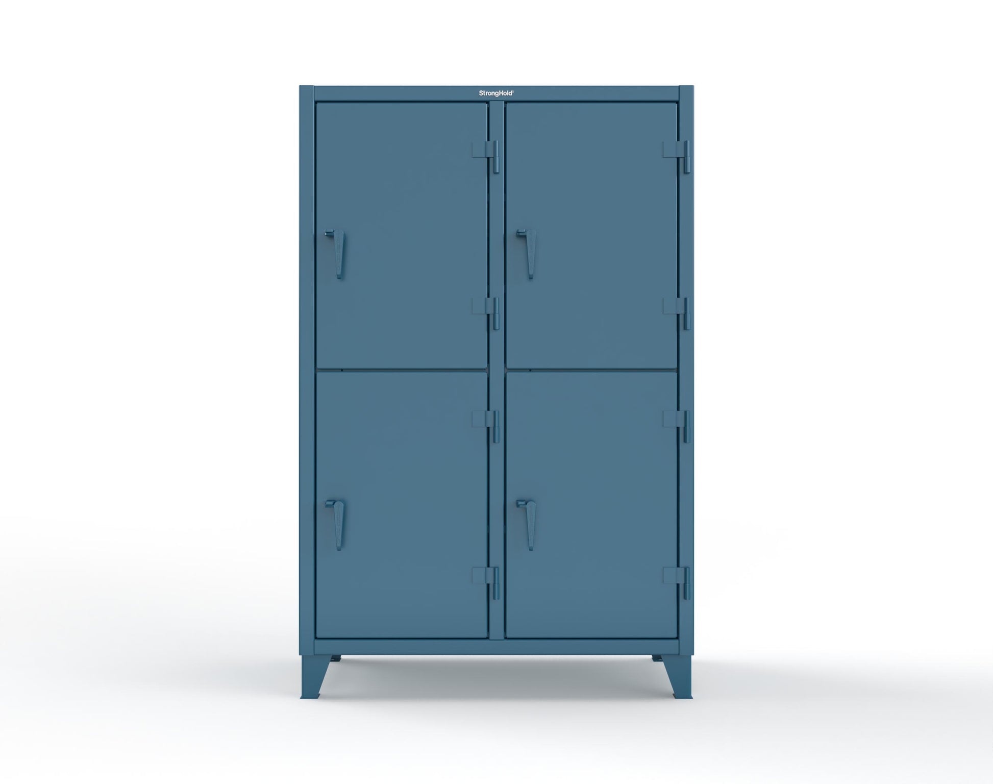 Extreme Duty 12 GA Double-Tier Locker with 4 Compartments, 6 Shelves, 8 Drawers - 50 in. W x 24in. D x 78 in. H - 46-24-2TPL-8DB-5001