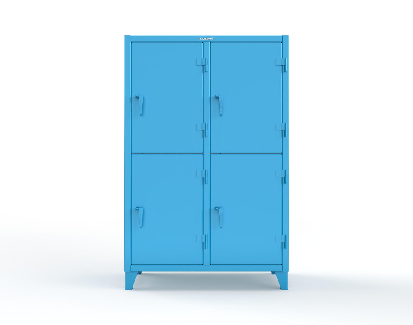 Extreme Duty 12 GA Double-Tier Locker with 4 Compartments, 6 Shelves, 8 Drawers - 50 in. W x 24in. D x 78 in. H - 46-24-2TPL-8DB-5012