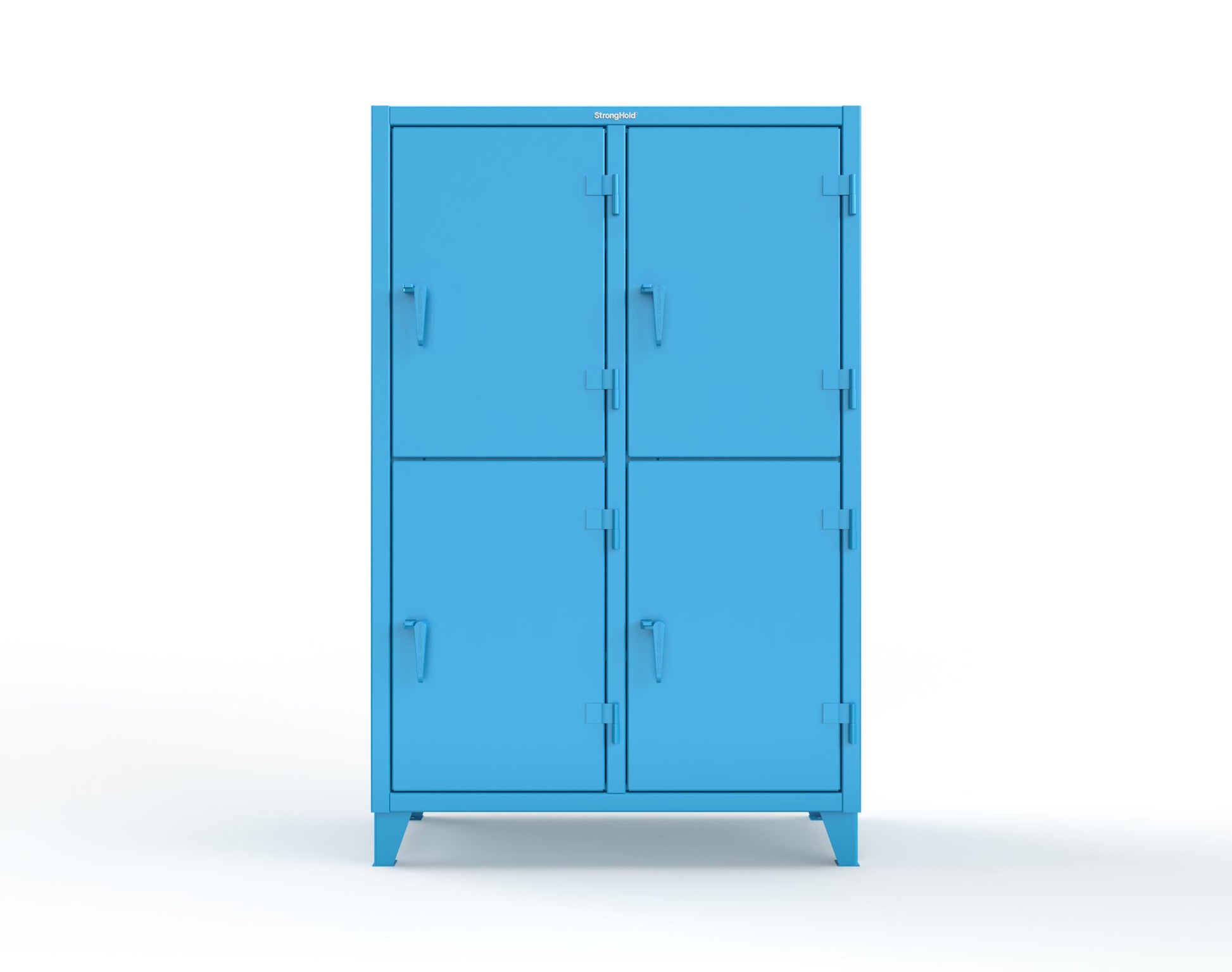 Extreme Duty 12 GA Double-Tier Locker with 4 Compartments, 6 Shelves, 8 Drawers - 50 in. W x 24in. D x 78 in. H - 46-24-2TPL-8DB-5012