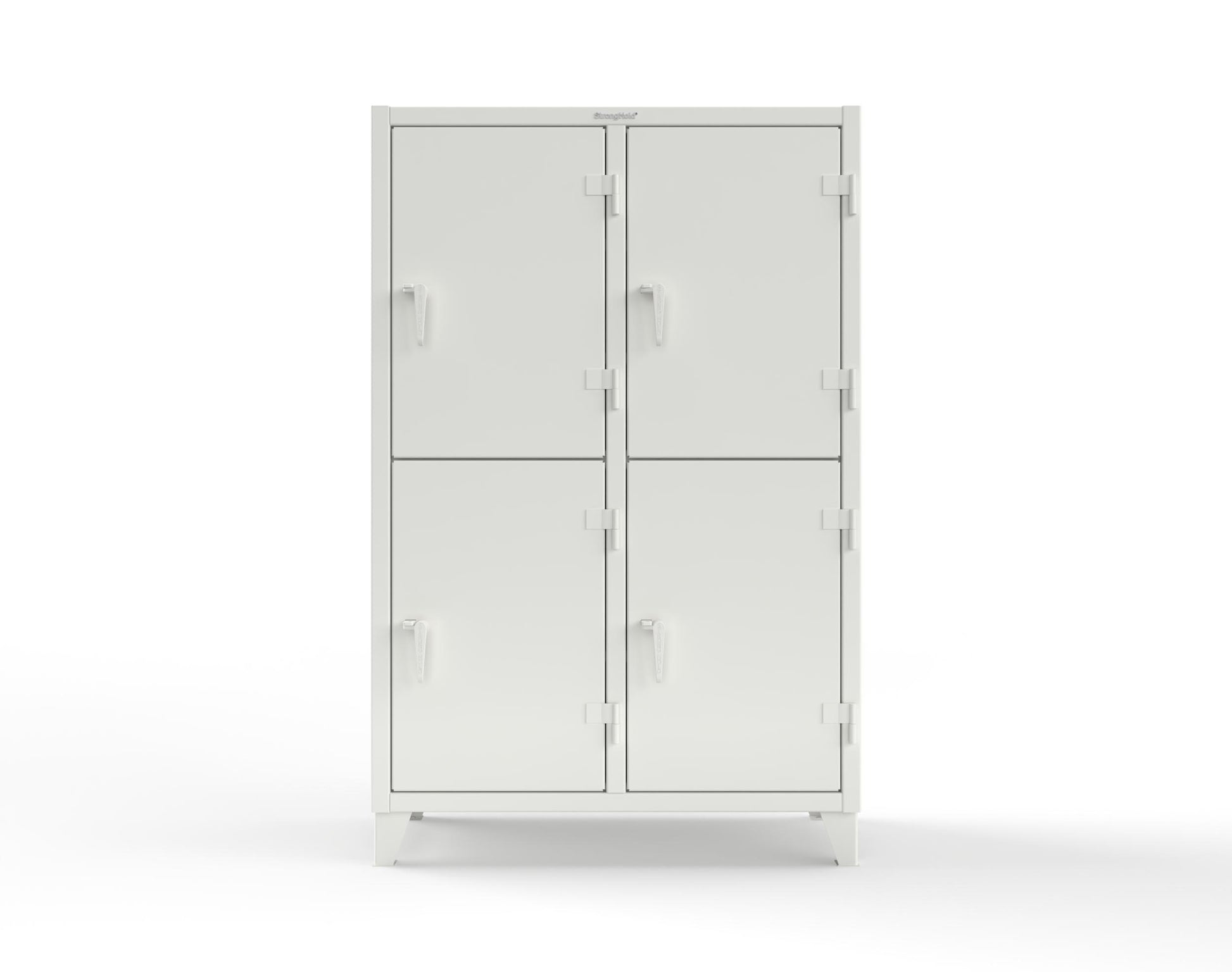 Extreme Duty 12 GA Double-Tier Locker with 4 Compartments, 6 Shelves, 8 Drawers - 50 in. W x 24in. D x 78 in. H - 46-24-2TPL-8DB-9003