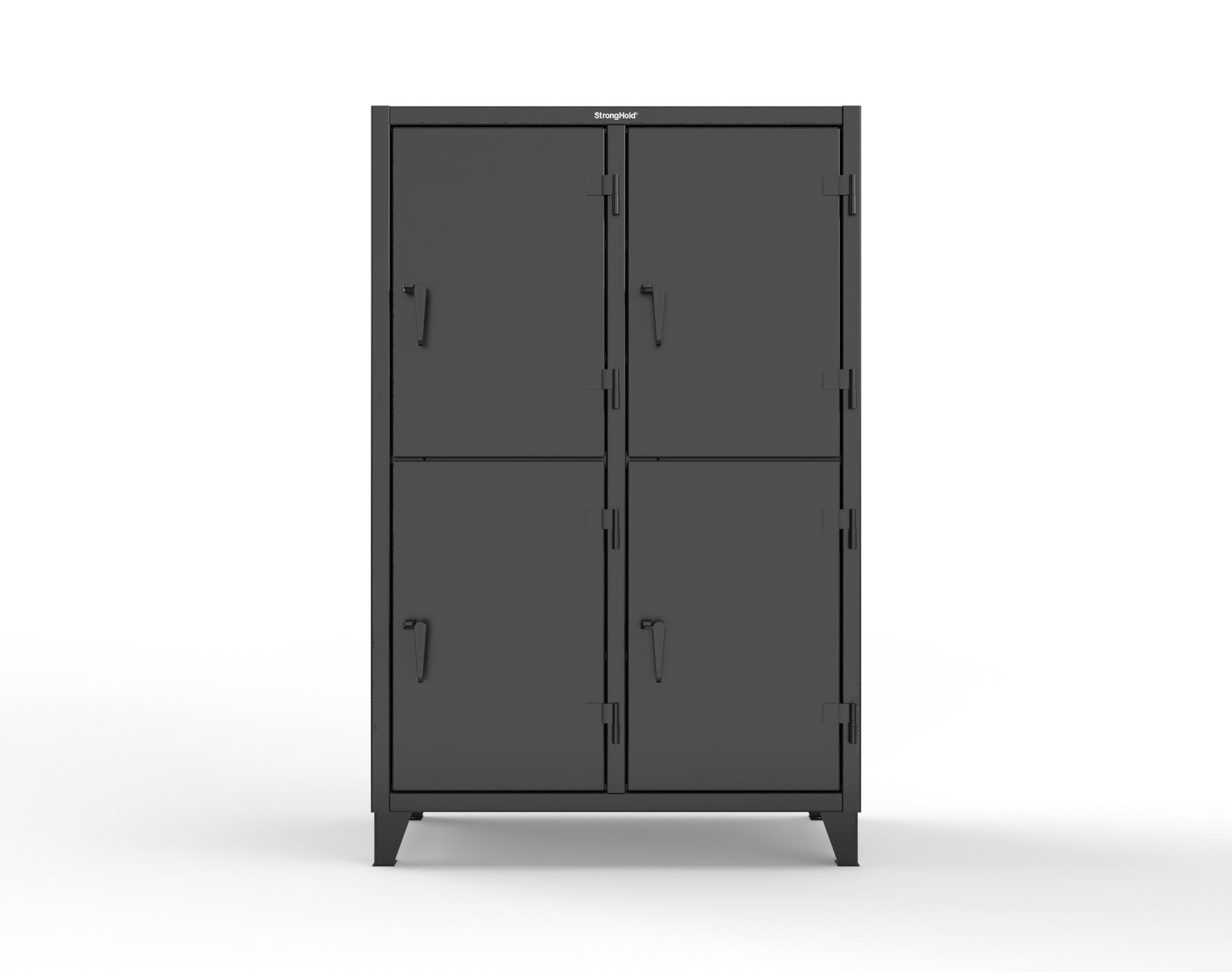 12-GA Double-Tier Locker: 4 Compartments, 6 Shelves, 8 Drawers