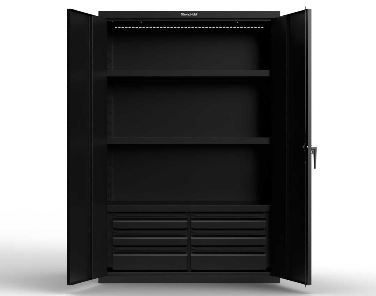 Heavy Duty 18 GA Cabinet with 6 Drawers and 3 Shelves - 48 in. W x 24 in. D x 72 in. H