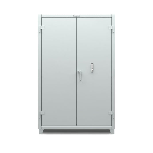 Extra Heavy Duty 14 GA Cabinet with 3 Shelves Secured by Keyless Entry Lock - 48 In. W x 24 In. D x 75 In. H