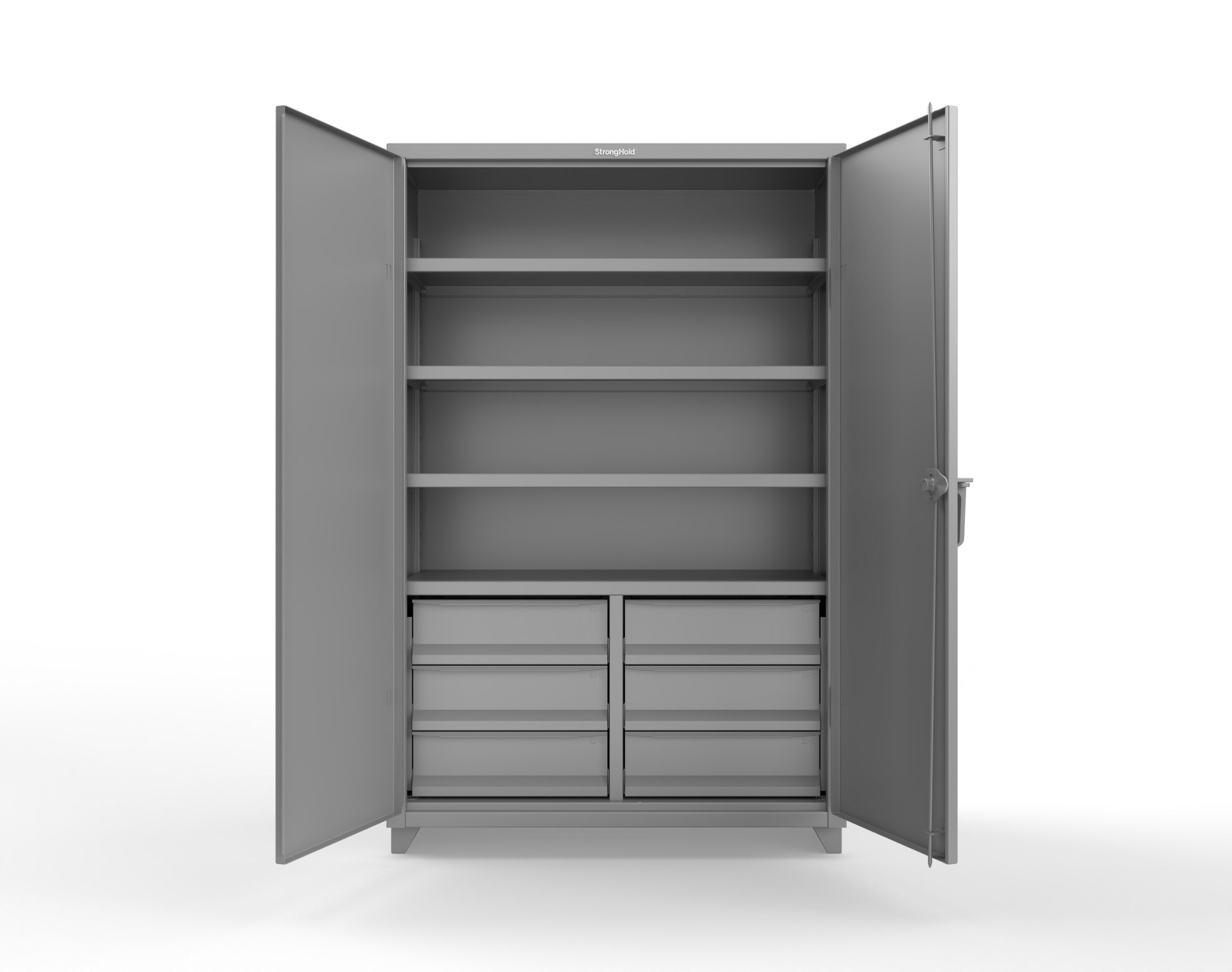 14 Gauge Cabinet with 6 Half-Width Drawers, 4 Shelves | 46-244-6