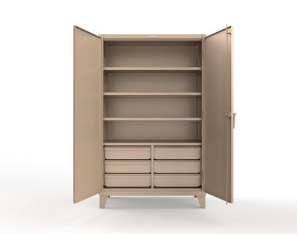 Extreme Duty 12 GA Cabinet with 6 Half-Width Drawers, 4 Shelves | 48 In. W x 24 In. D x 78 In. H - 46-244-6/5DB-1019