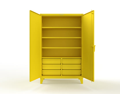 Extreme Duty 12 GA Cabinet with 6 Half-Width Drawers, 4 Shelves | 48 In. W x 24 In. D x 78 In. H - 46-244-6/5DB-1021
