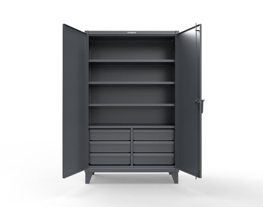 Extreme Duty 12 GA Cabinet with 6 Half-Width Drawers, 4 Shelves - 48 In. W x 24 In. D x 78 In. H - 46-244-6/5DB-7024