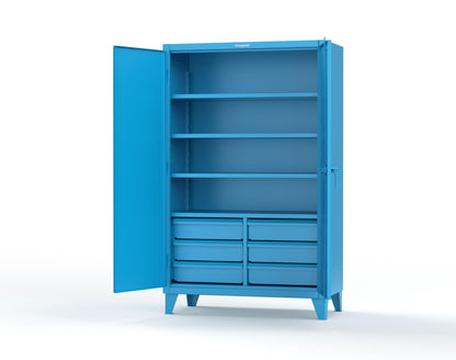 Extreme Duty 12 GA Cabinet with 6 Half-Width Drawers, 4 Shelves | 48 In. W x 24 In. D x 78 In. H - 46-244-6/5DB-5012