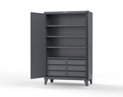 Extreme Duty 12 GA Cabinet with 6 Half-Width Drawers, 4 Shelves | 48 In. W x 24 In. D x 78 In. H - 46-244-6/5DB-7024