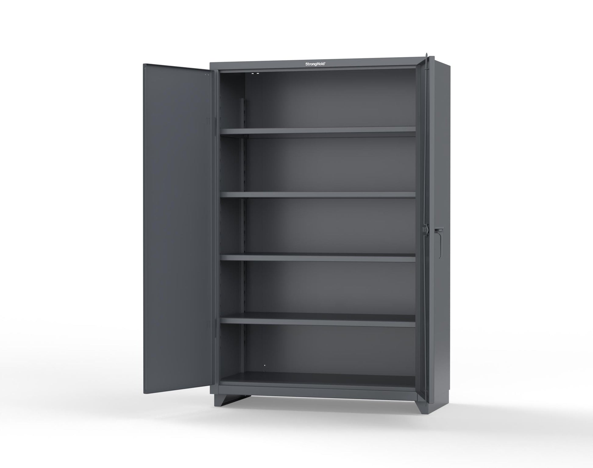 Extra Heavy Duty 14 GA Cabinet with 4 Shelves - 48 In. W x 24 In. D x 75 In. H - 46-244-L-7024