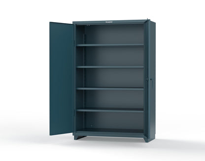 Extra Heavy Duty 14 GA Cabinet with 4 Shelves - 48 In. W x 24 In. D x 75 In. H - 46-244-L-5001