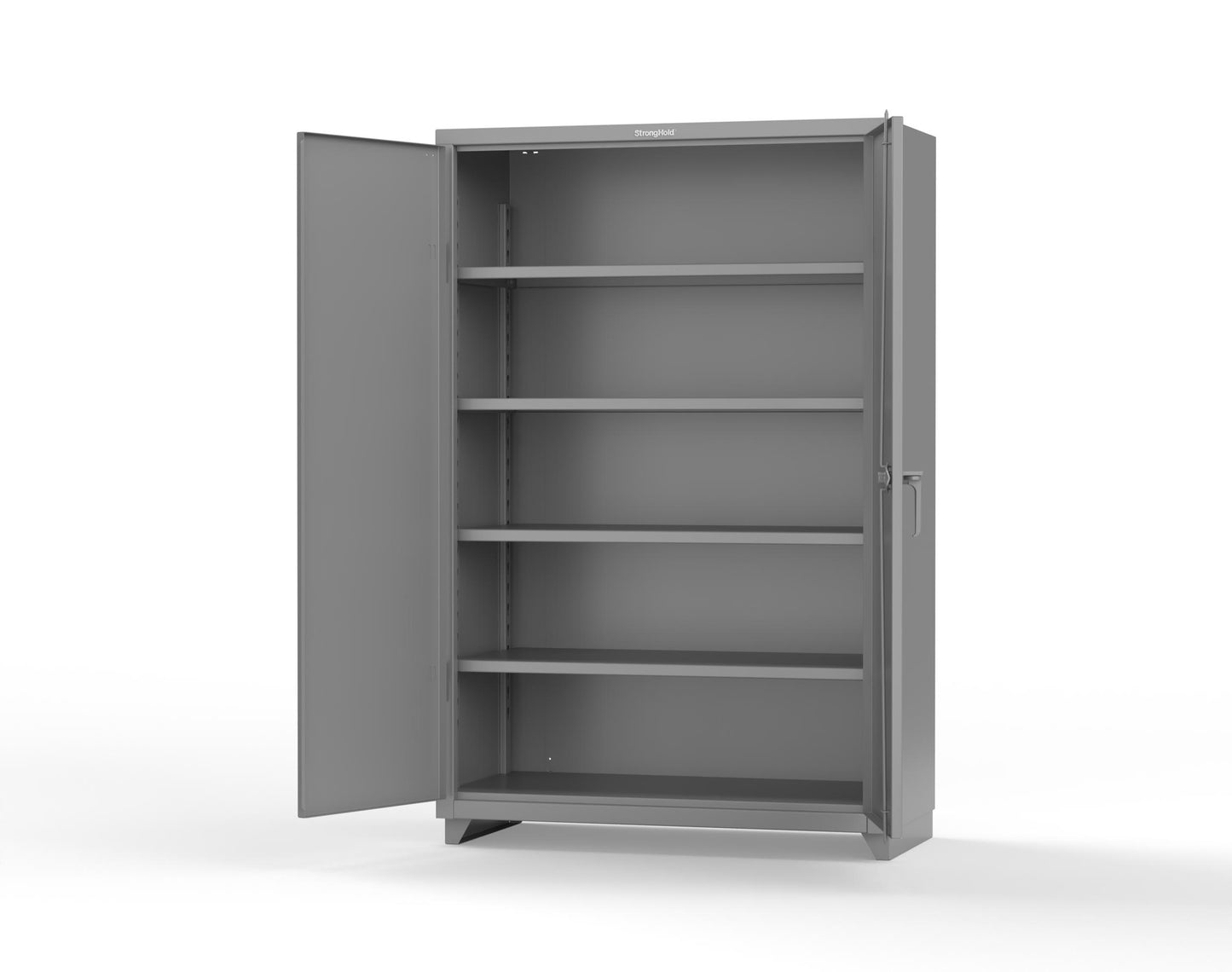 Extra Heavy Duty 14 GA Cabinet with 4 Shelves - 48 In. W x 24 In. D x 75 In. H - 46-244-L-7037