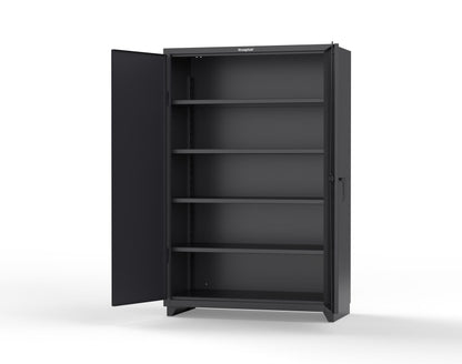 Extra Heavy Duty 14 GA Cabinet with 4 Shelves - 48 In. W x 24 In. D x 75 In. H - 46-244-L-9005