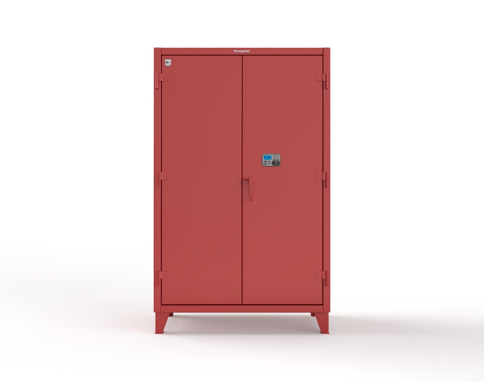 Extreme Duty 12 GA Cabinet with 4 Shelves Secured by Network-Capable Electronic Lock with Card Reader (HID) (Software Included) - 48 In. W x 24 In. D x 78 In. H - 46-244-NX-ST-3001