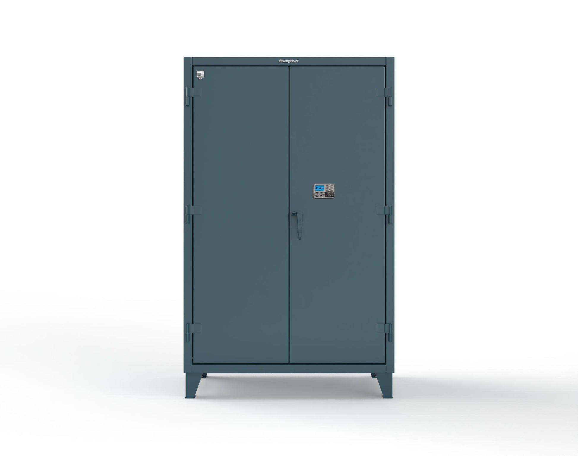 Extreme Duty 12 GA Cabinet with 4 Shelves Secured by Network-Capable Electronic Lock with Card Reader (HID) (Software Included) - 48 In. W x 24 In. D x 78 In. H - 46-244-NX-ST-5001