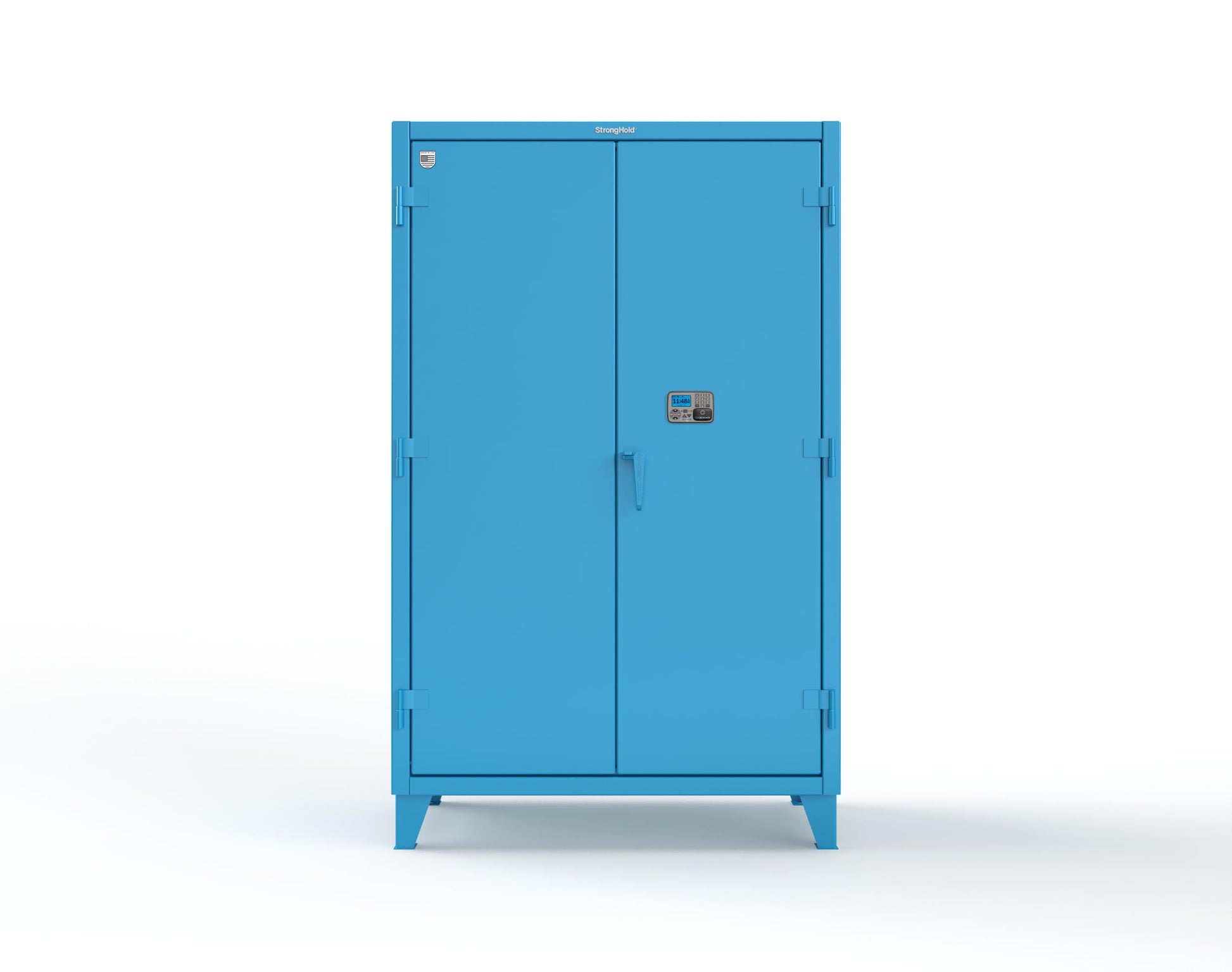 Extreme Duty 12 GA Cabinet with 4 Shelves Secured by Network-Capable Electronic Lock with Card Reader (HID) (Software Included) - 48 In. W x 24 In. D x 78 In. H - 46-244-NX-ST-5012