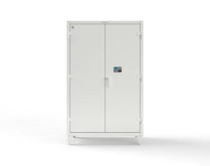 Extreme Duty 12 GA Cabinet with 4 Shelves Secured by Network-Capable Electronic Lock with Card Reader (HID) (Software Included) - 48 In. W x 24 In. D x 78 In. H - 46-244-NX-ST-9003