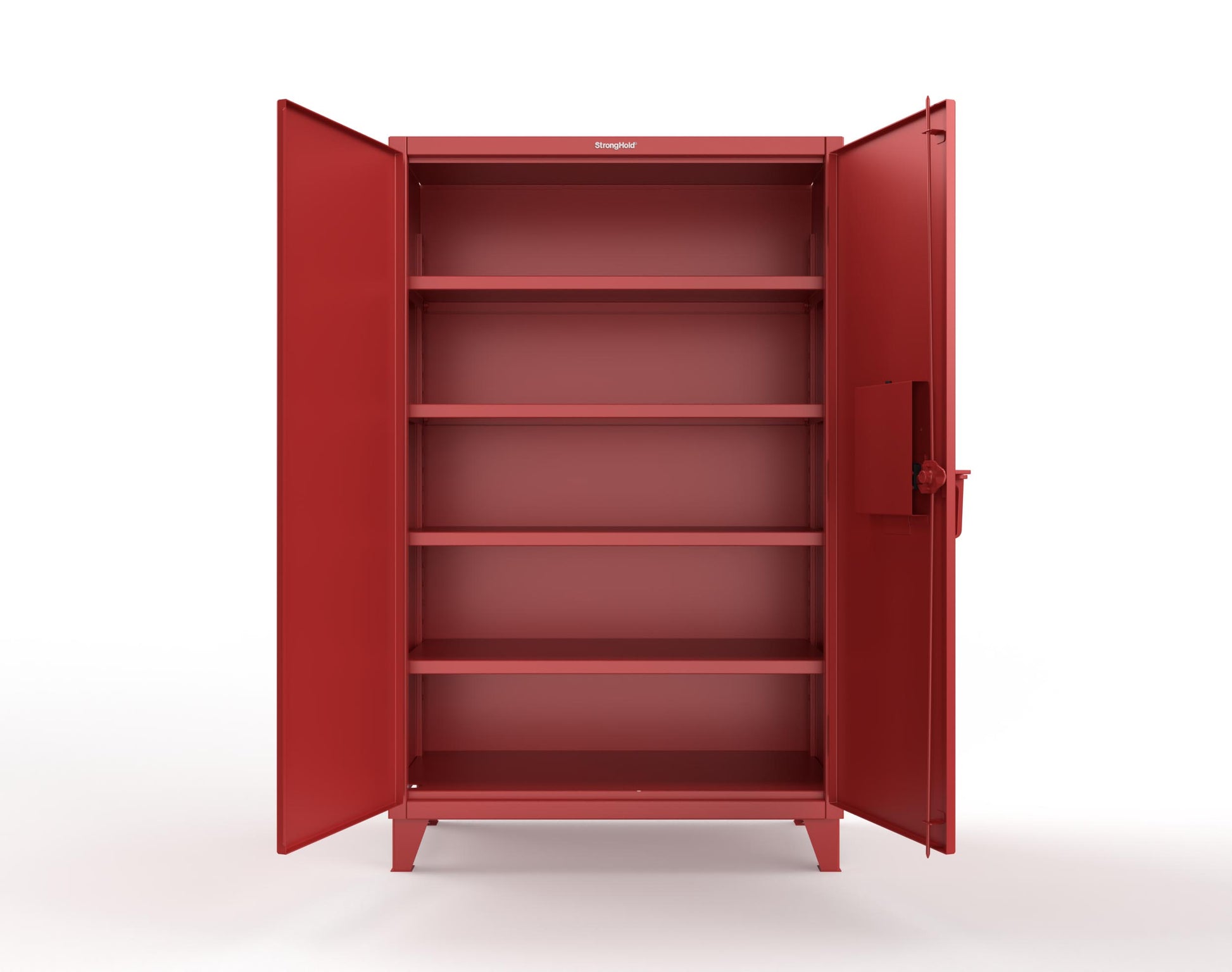 Extreme Duty 12 GA Cabinet with 4 Shelves Secured by Network-Capable Electronic Lock with Card Reader (HID) (Software Included) - 48 In. W x 24 In. D x 78 In. H - 46-244-NX-ST-3001
