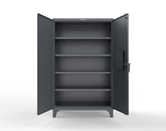 Extreme Duty 12 GA Cabinet with 4 Shelves Secured by Network-Capable Electronic Lock with Card Reader (HID) - 48 In. W x 24 In. D x 78 In. H - 46-244-NX-7024