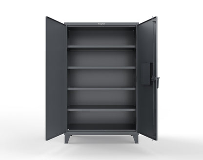 Extreme Duty 12 GA Cabinet with 4 Shelves Secured by Network-Capable Electronic Lock with Card Reader (HID) (Software Included) - 48 In. W x 24 In. D x 78 In. H - 46-244-NX-ST-7024