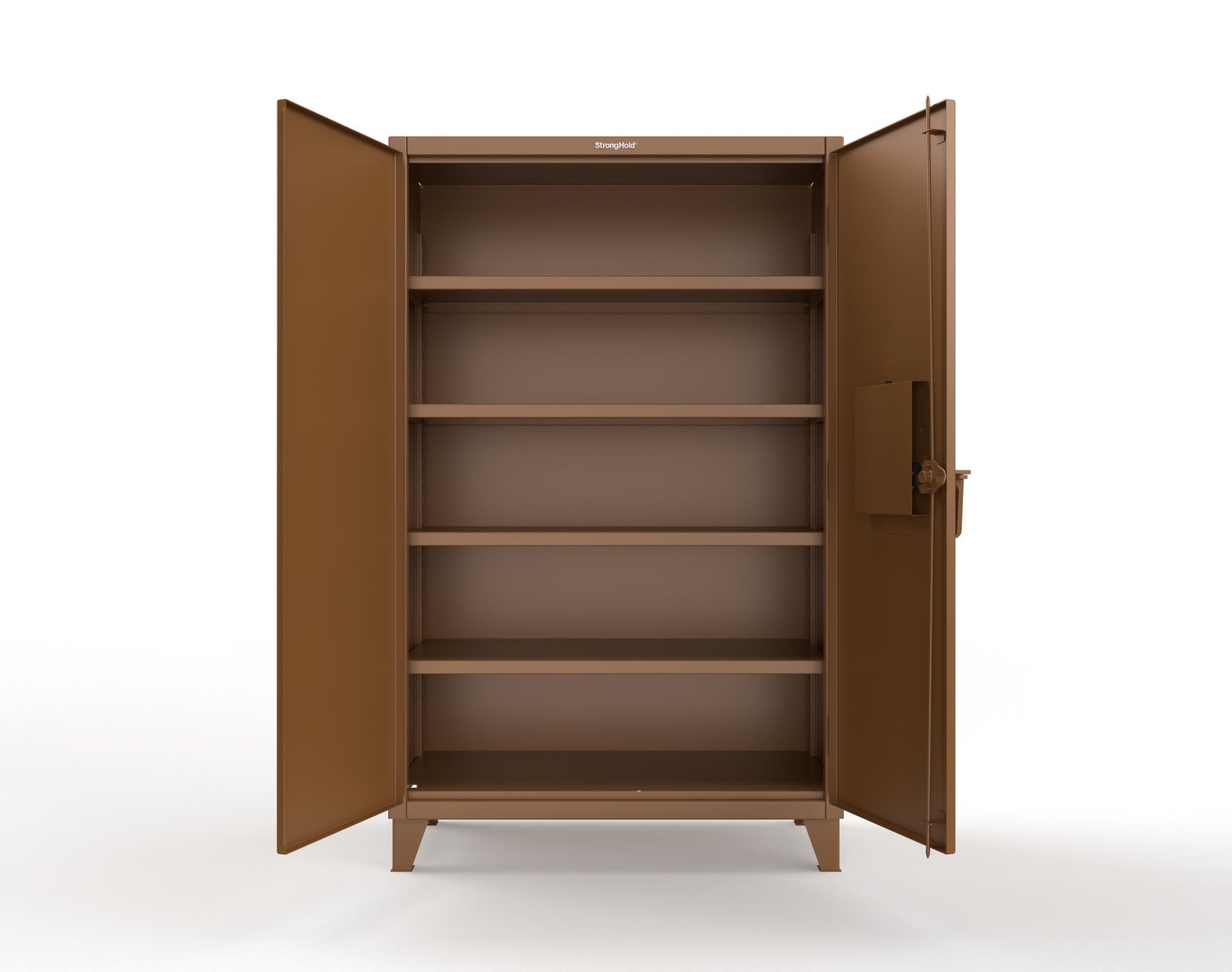 Extreme Duty 12 GA Cabinet with 4 Shelves Secured by Network-Capable Electronic Lock with Card Reader (HID) (Software Included) - 48 In. W x 24 In. D x 78 In. H - 46-244-NX-ST-8008
