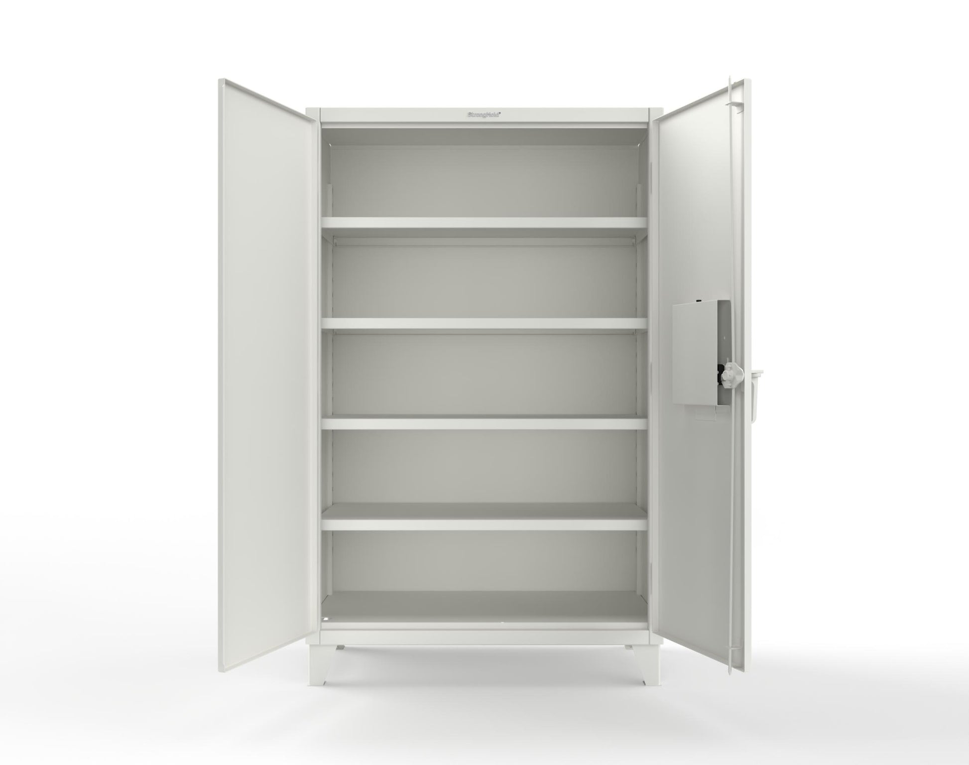 Extreme Duty 12 GA Cabinet with 4 Shelves Secured by Network-Capable Electronic Lock with Card Reader (HID) (Software Included) - 48 In. W x 24 In. D x 78 In. H - 46-244-NX-ST-9003