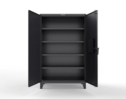 Extreme Duty 12 GA Cabinet with 4 Shelves Secured by Network-Capable Electronic Lock with Card Reader (HID) (Software Included) - 48 In. W x 24 In. D x 78 In. H - 46-244-NX-ST-9005
