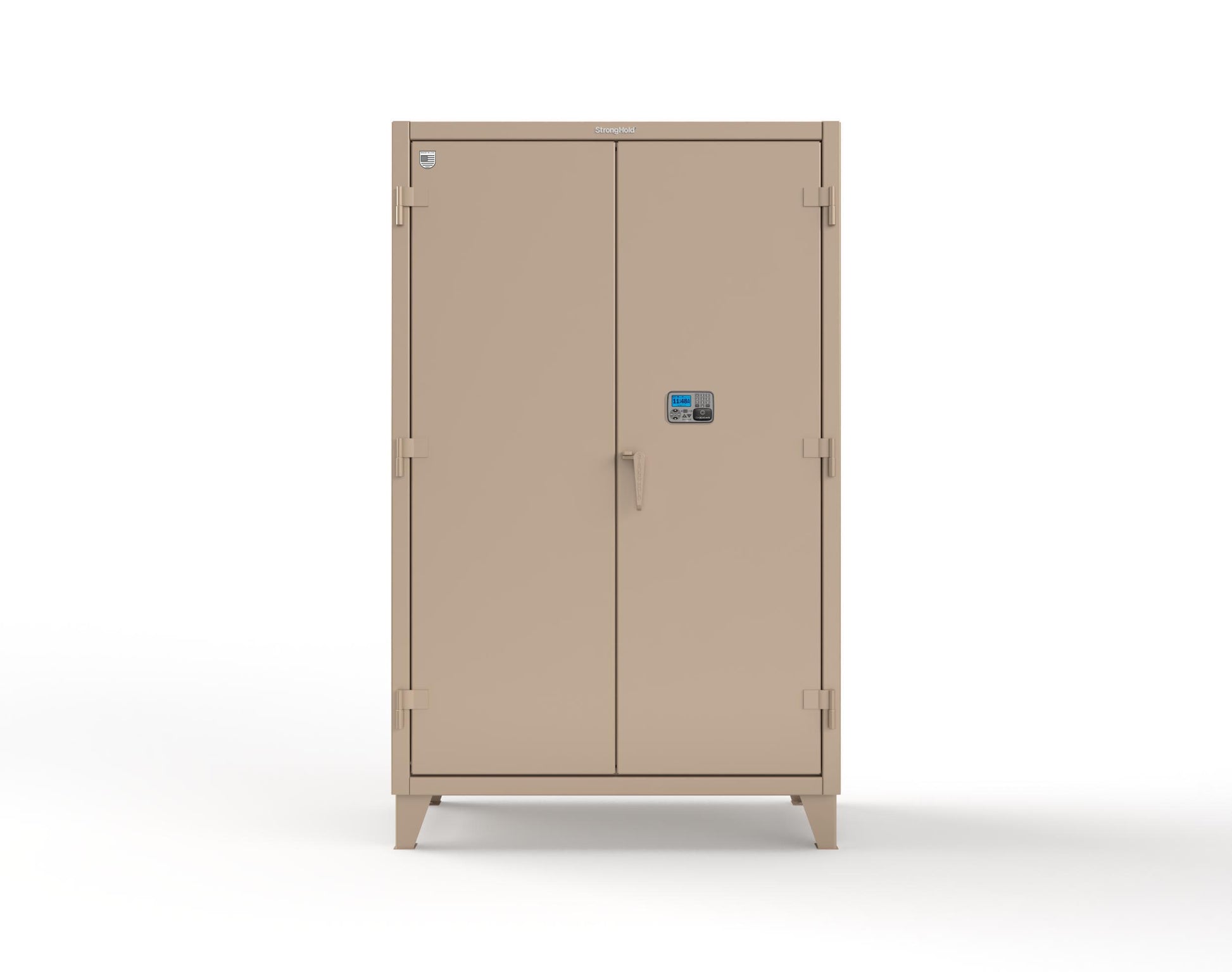Extreme Duty 12 GA Cabinet with 4 Shelves Secured by Network-Capable Electronic Lock with Card Reader (HID) (Software Included) - 48 In. W x 24 In. D x 78 In. H - 46-244-NX-ST-1019