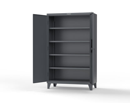 Extreme Duty 12 GA Cabinet with 4 Shelves Secured by Network-Capable Electronic Lock with Card Reader (HID) (Software Included) - 48 In. W x 24 In. D x 78 In. H - 46-244-NX-ST-7024