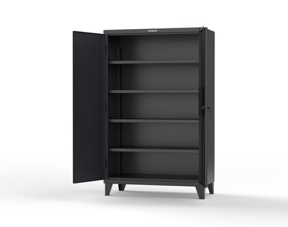 Extreme Duty 12 GA Cabinet with 4 Shelves Secured by Network-Capable Electronic Lock with Card Reader (HID) (Software Included) - 48 In. W x 24 In. D x 78 In. H - 46-244-NX-ST-9005