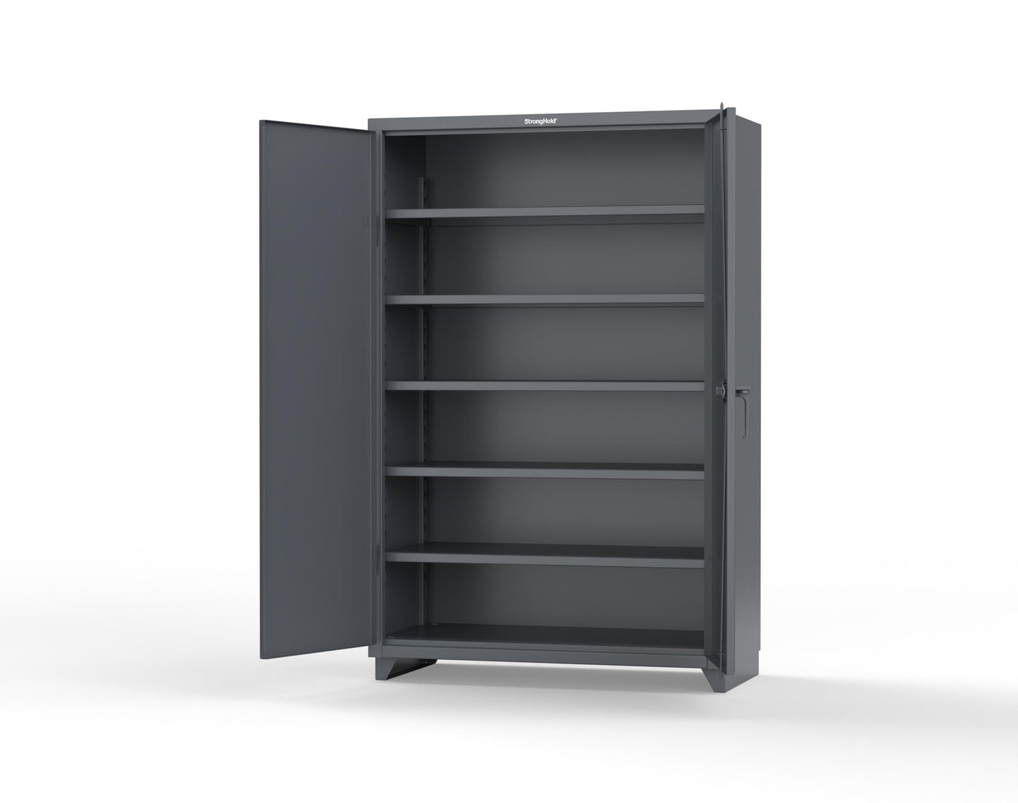 Extra Heavy Duty 14 GA Cabinet with 5 Shelves - 48 In. W x 24 In. D x 75 In. H - 46-245-L-7024