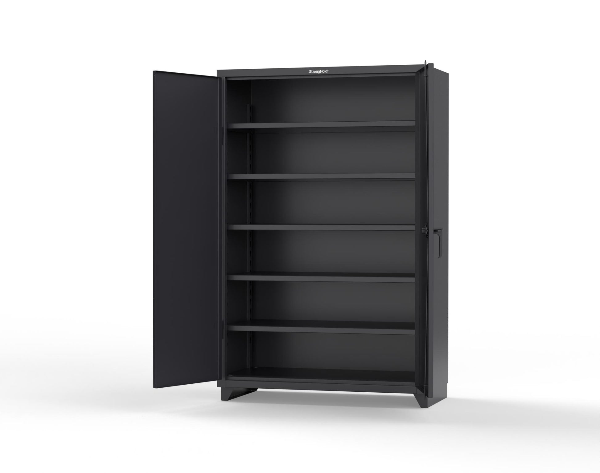 Extra Heavy Duty 14 GA Cabinet with 5 Shelves - 48 In. W x 24 In. D x 75 In. H - 46-245-L-9005