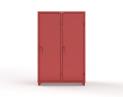 Extra Heavy Duty 14 GA Single-Tier Locker with Shelf and Hanger Rod, 2 Compartments - 48 in. W x 24 in. D x 75 in. H - 46-2D-24-1T-L-3001