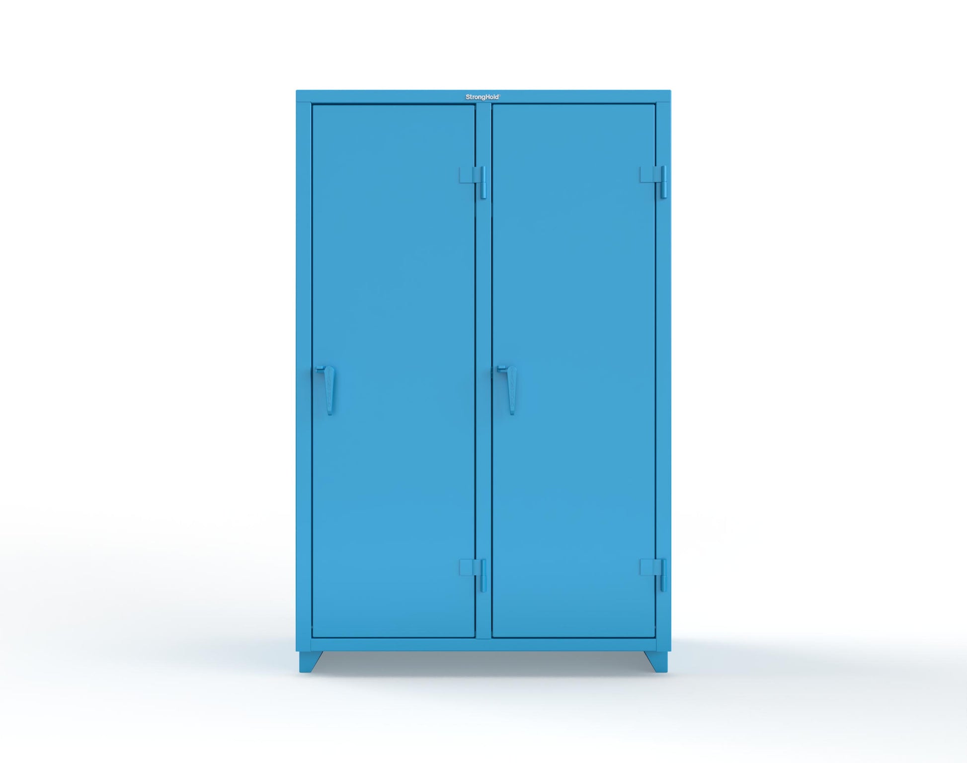 Extra Heavy Duty 14 GA Single-Tier Locker with Shelf and Hanger Rod, 2 Compartments - 48 in. W x 24 in. D x 75 in. H - 46-2D-24-1T-L-5012