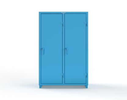 Extra Heavy Duty 14 GA Single-Tier Locker with Shelf and Hanger Rod, 2 Compartments - 48 in. W x 24 in. D x 75 in. H - 46-2D-24-1T-L-5012