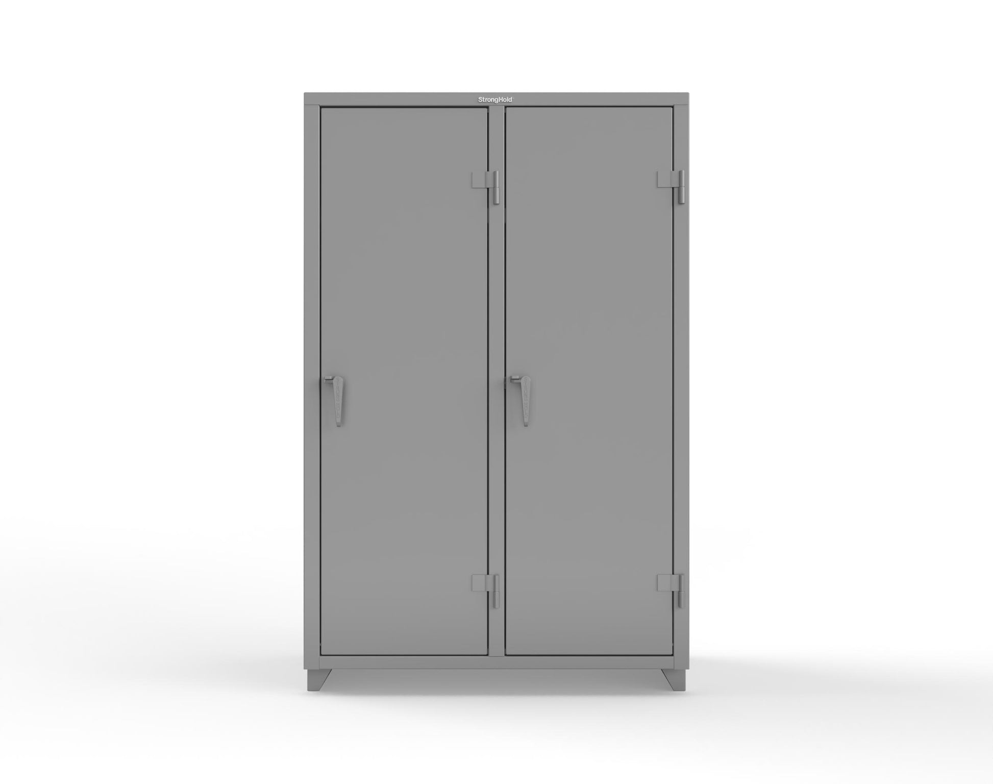Extra Heavy Duty 14 GA Single-Tier Locker with Shelf and Hanger Rod, 2 Compartments - 48 in. W x 24 in. D x 75 in. H - 46-2D-24-1T-L-7037