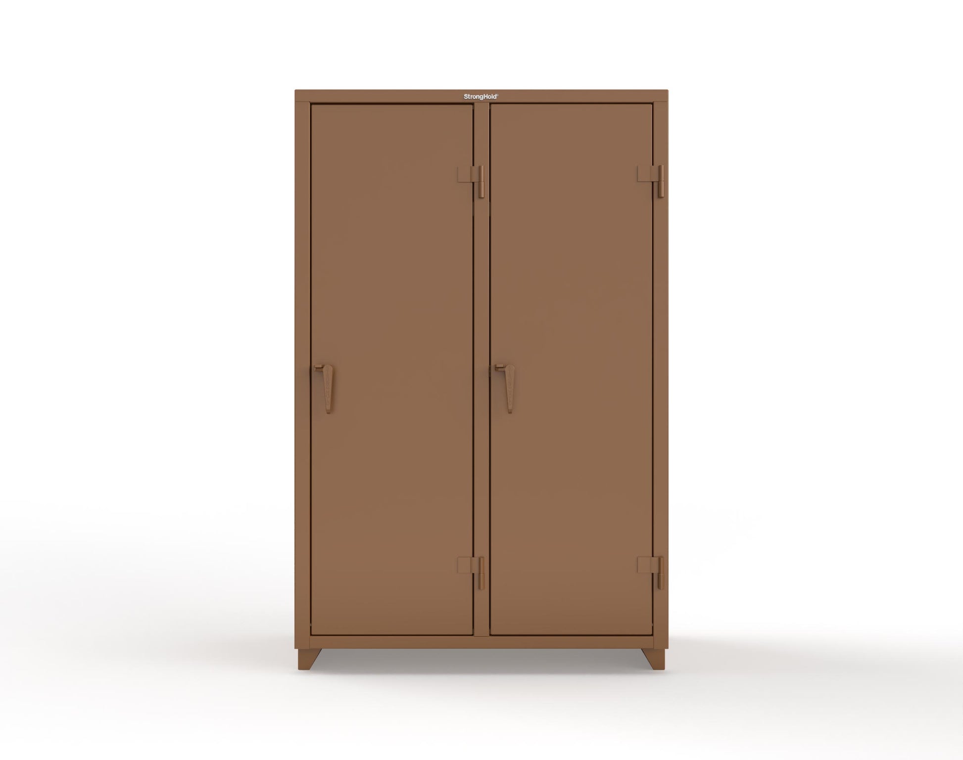 Extra Heavy Duty 14 GA Single-Tier Locker with Shelf and Hanger Rod, 2 Compartments - 48 in. W x 24 in. D x 75 in. H - 46-2D-24-1T-L-8008