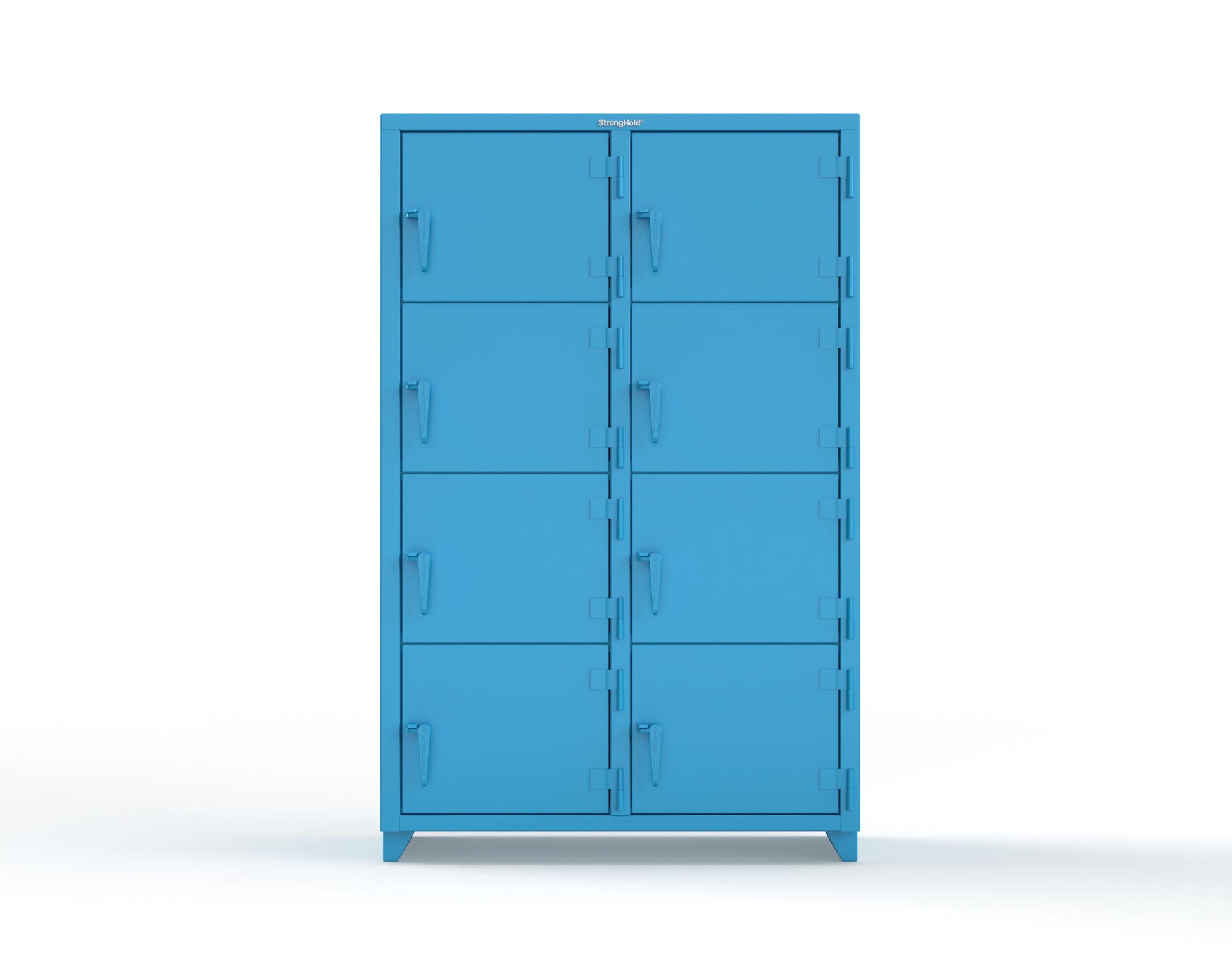 Extra Heavy Duty 14 GA 4-Tier Locker, 8 Compartments - 48 in. W x 24 in. D x 75 in. H - 46-8D-24-4T-L-5012