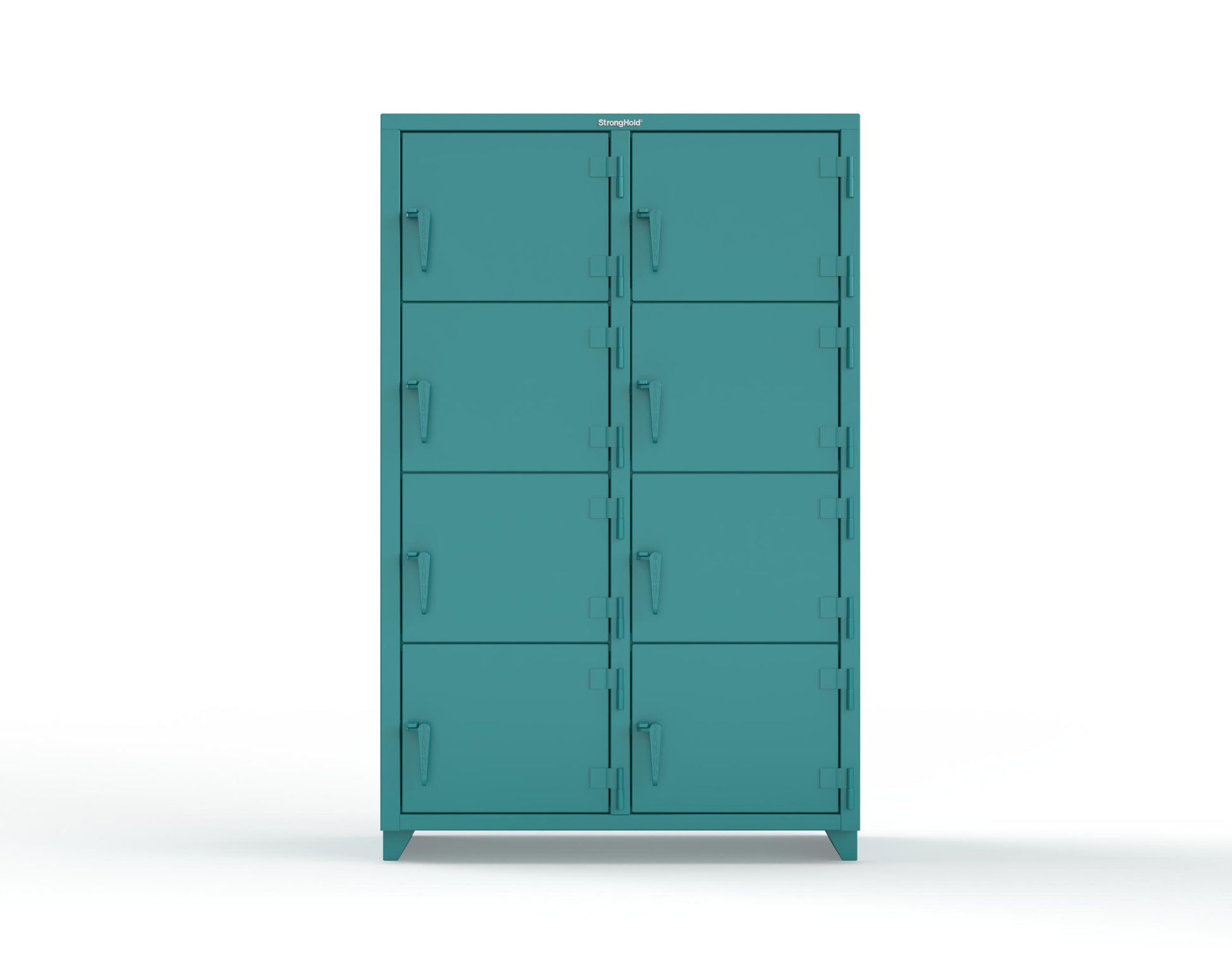 Extra Heavy Duty 14 GA 4-Tier Locker, 8 Compartments - 48 in. W x 24 in. D x 75 in. H - 46-8D-24-4T-L-5021