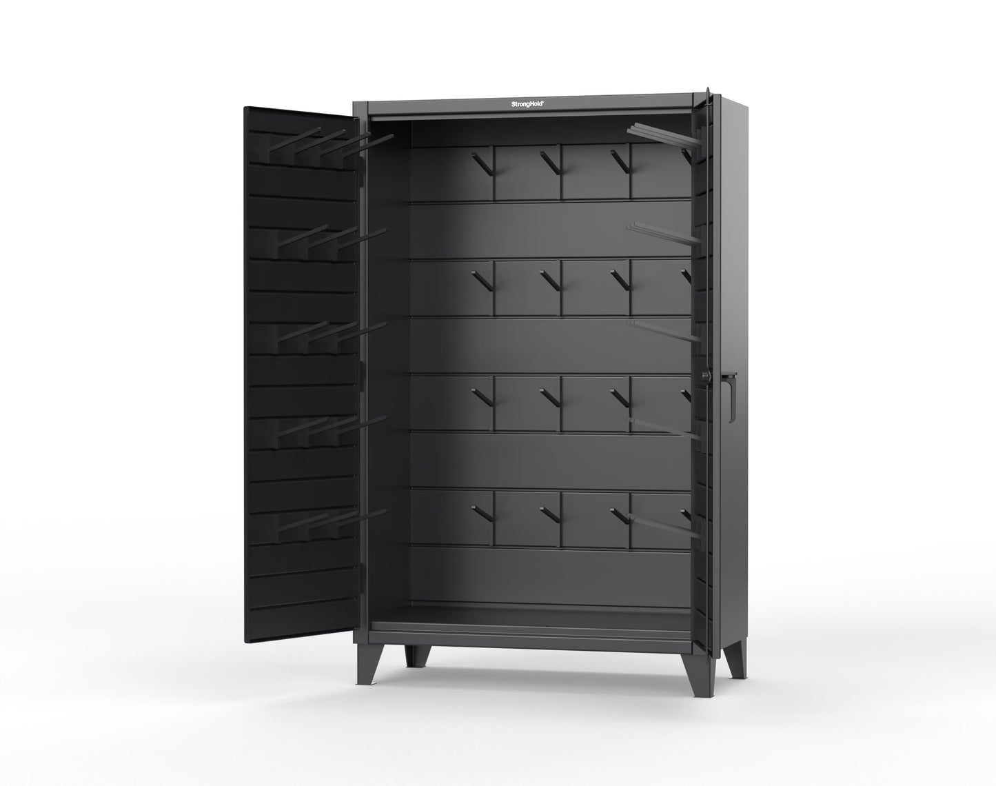 Extreme Duty 12 GA Rigging Cabinet with Hooks - 48 In. W x 24 In. D x 78 In. H - 46-BB-240W/Hooks-9005