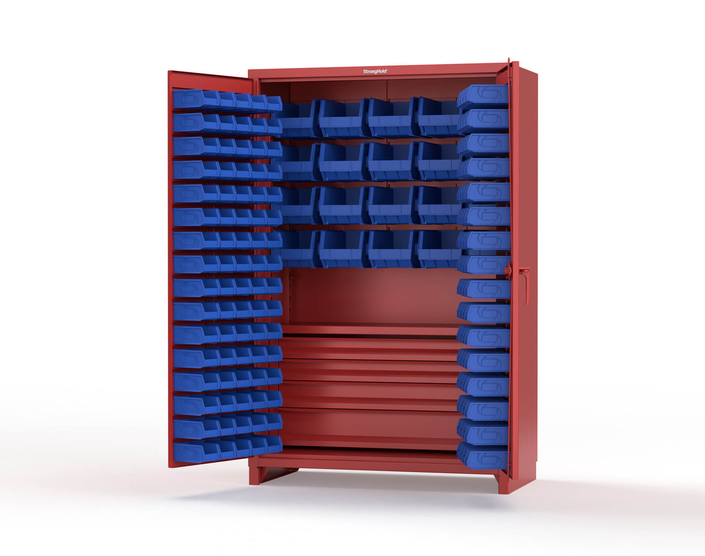 Red (RAL 3001) / Blue (RAL 5001)