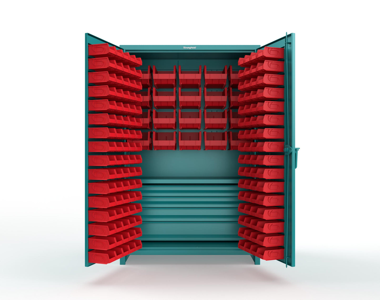 Teal (RAL 5021) / Red (RAL 3001)